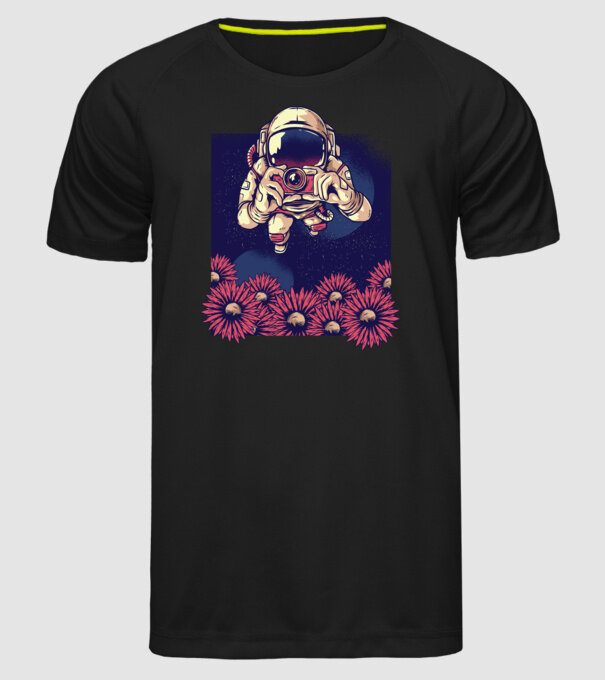 Astronaut Fotograf model negru pe tricou