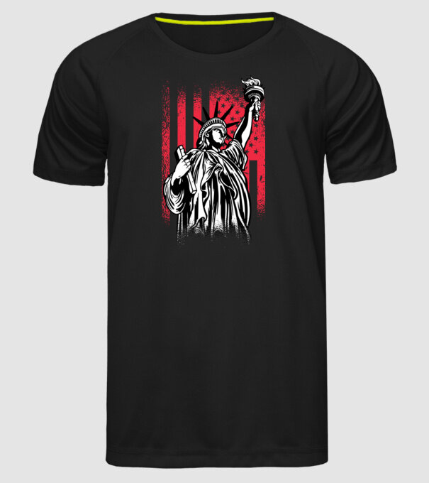 SUA Statuia Libertății model negru pe tricou