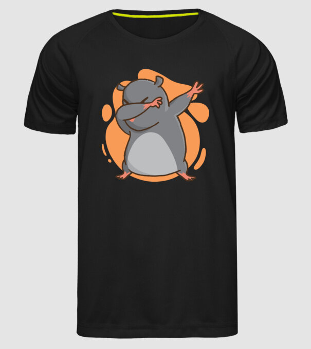 Cârtiță DAB model negru pe tricou