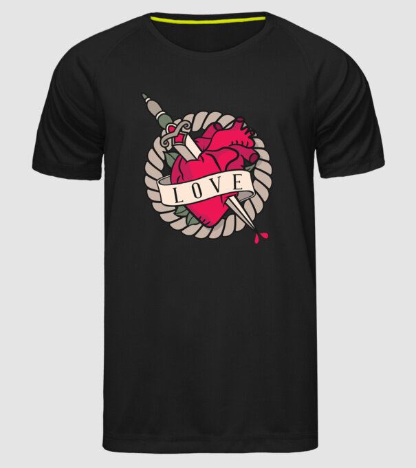 Fire and Ice model negru pe tricou