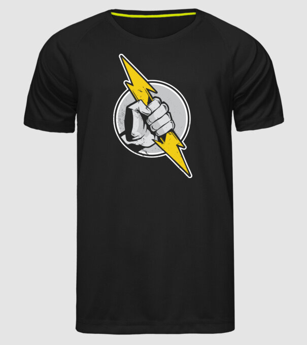 Tricou Electrician model negru pe tricou