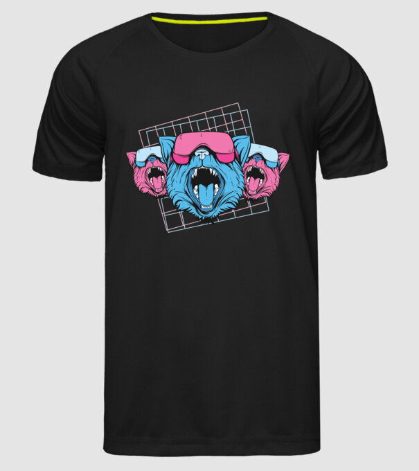 Pisicuțe VR model negru pe tricou