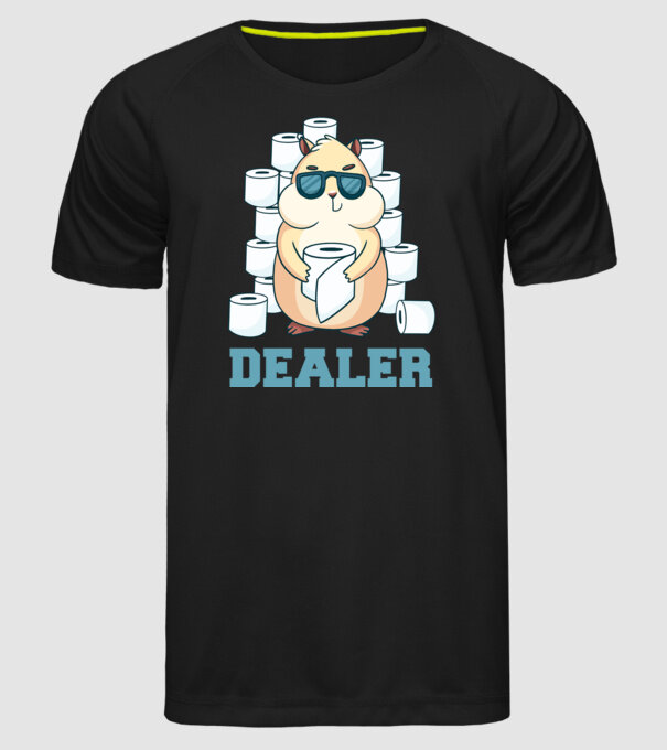 Dealer model negru pe tricou