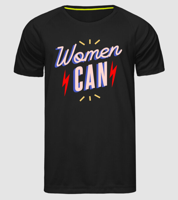 Women Can de Ziua Femeii model negru pe tricou