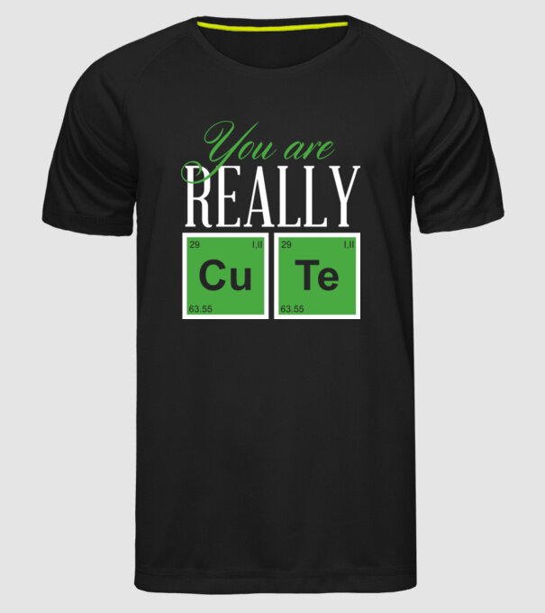 You are really cute model negru pe tricou