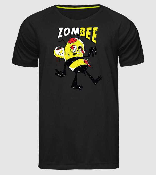 Zombee Albină Zombie model negru pe tricou