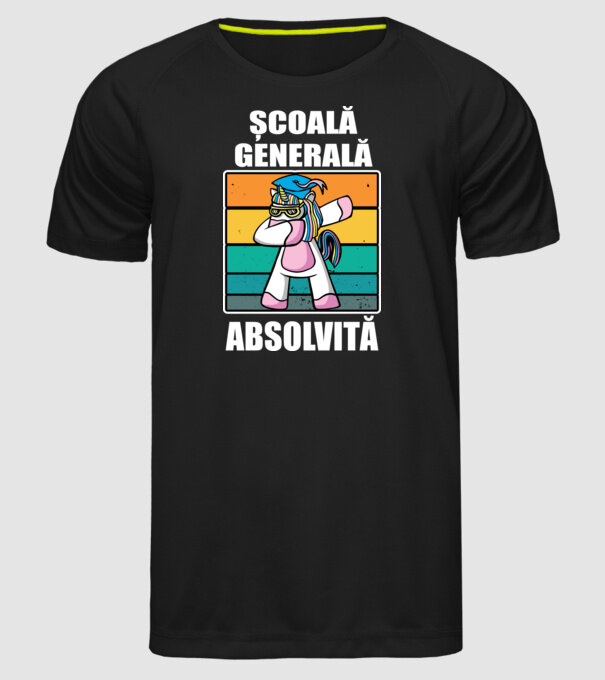 Absolvită școală generală model negru pe tricou