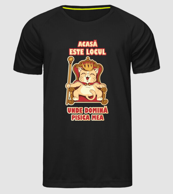 acasă este locul unde domină pisica mea model negru pe tricou
