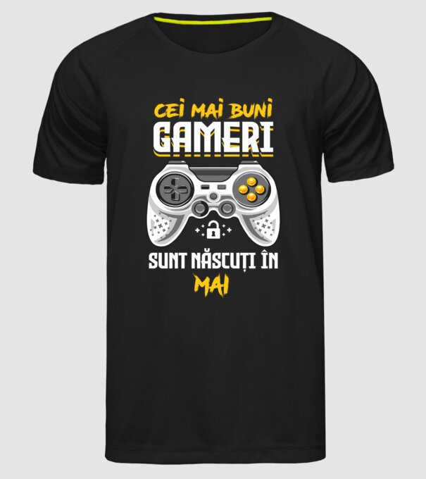 cei mai buni gameri sunt născuți în mai model negru pe tricou