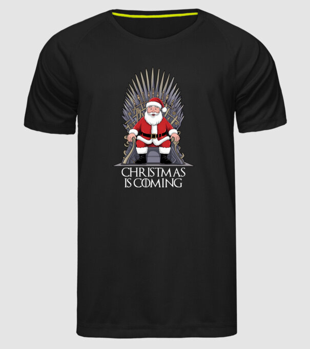 Christmas is Coming Negru model negru pe tricou