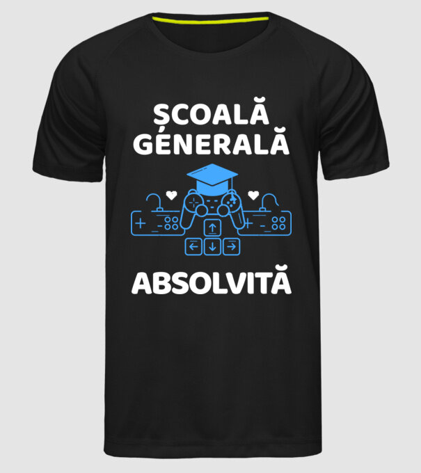 Școală generală absolvită model negru pe tricou