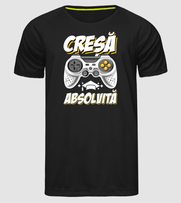 Gameri şcoală Creșă  model negru pe tricou