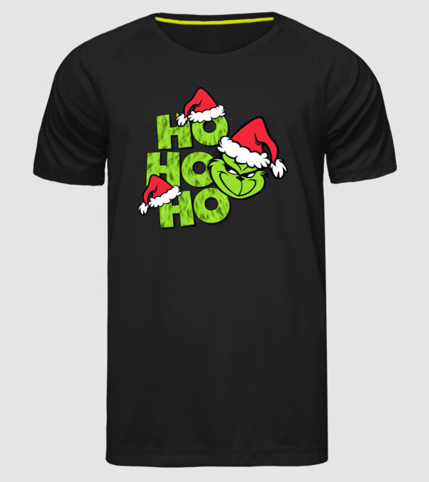 Ho Ho Ho - Grinch model negru pe tricou