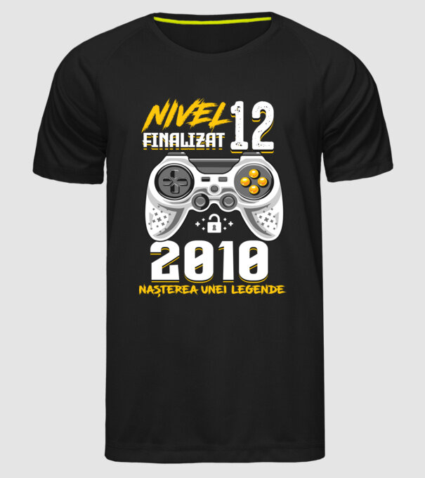 Nivel 12 finalizat. 2010 nașterea unei legende model negru pe tricou