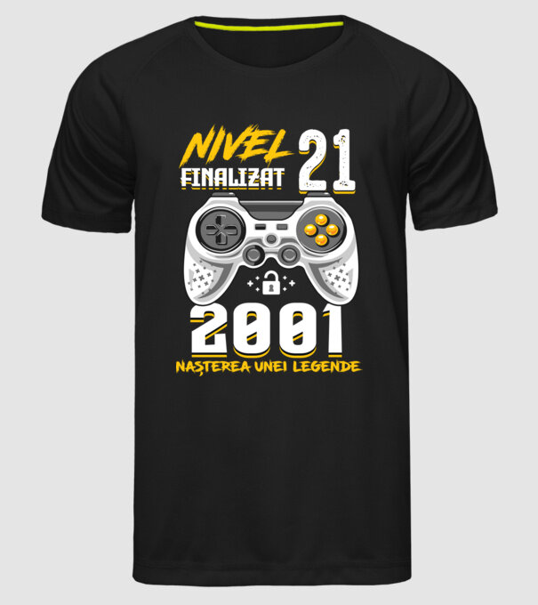 Nivel 21 finalizat. 2001 nașterea unei legende model negru pe tricou