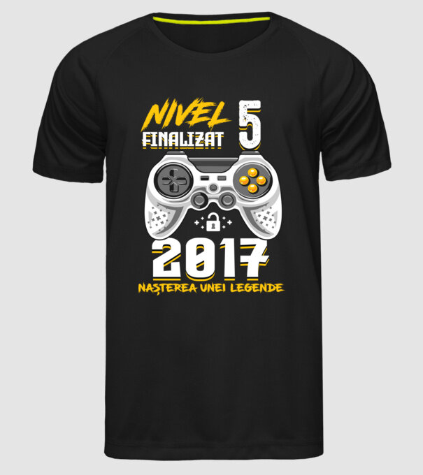 Nivel 5 finalizat. 2017 nașterea unei legende model negru pe tricou