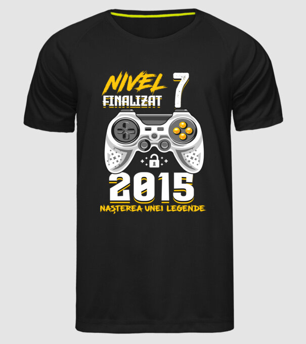 Nivel 7 finalizat. 2015 nașterea unei legende model negru pe tricou