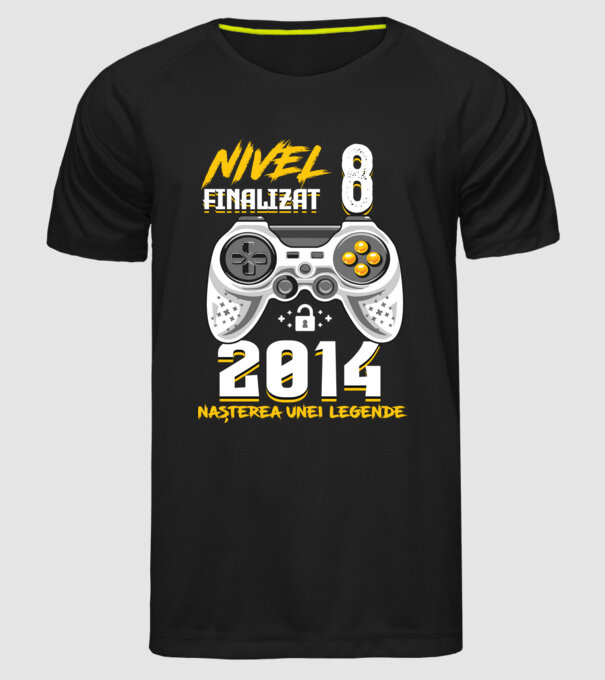 Nivel 8 finalizat. 2014 nașterea unei legende model negru pe tricou
