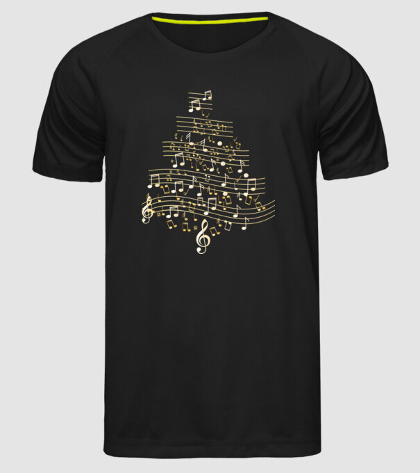 note de Crăciun model negru pe tricou