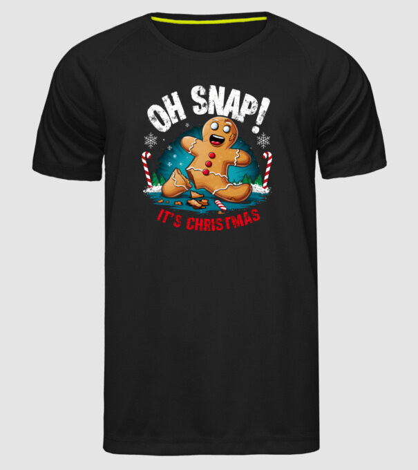 Oh snap! It's christmas Negru model negru pe tricou