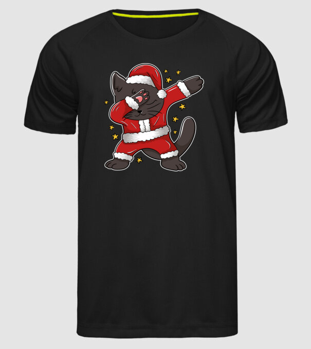 Pisică Dab model negru pe tricou
