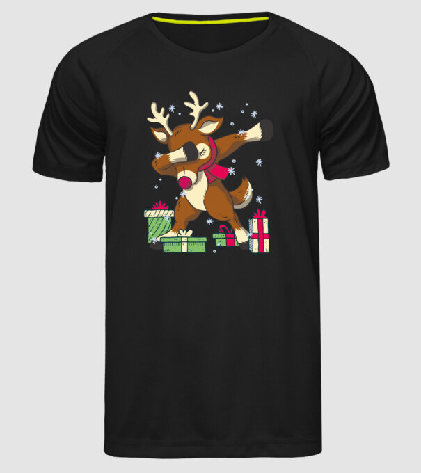 Rudolph DAB model negru pe tricou