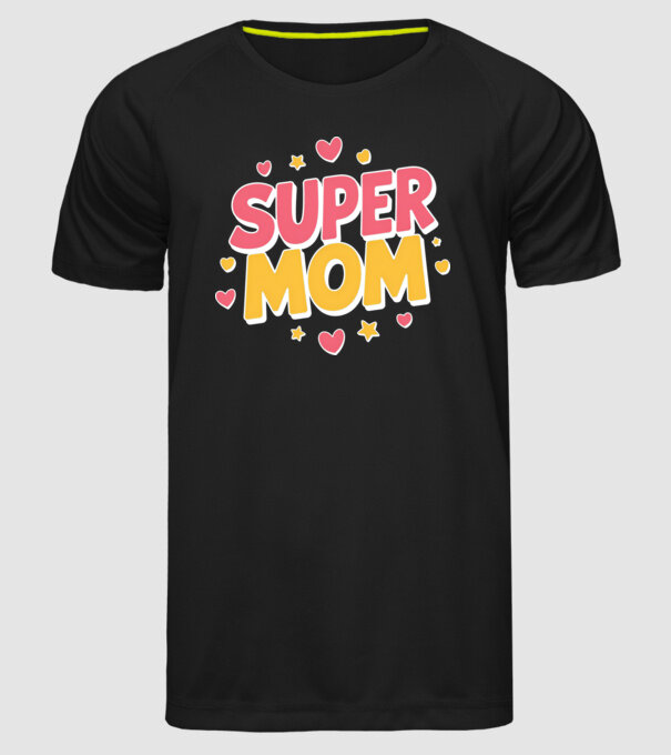 Super Mom Negru model negru pe tricou