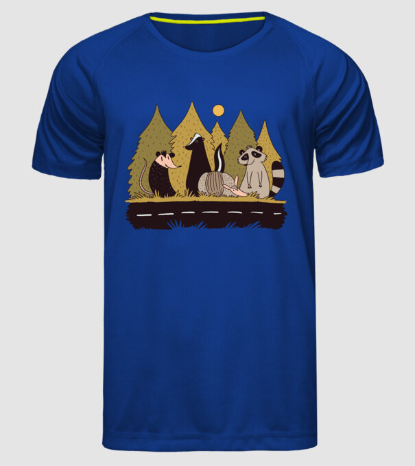 Animals Crossing model albastru regal pe tricou