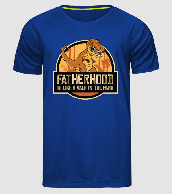 A fi tată - E ca o plimbare în Parcul Dinozaurilor model albastru regal pe tricou