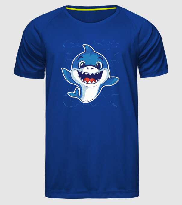 Baby Shark tricou drăguț cu rechin model albastru regal pe tricou