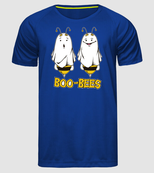 Boo Bees - Albine fantomă Halloween model albastru regal pe tricou