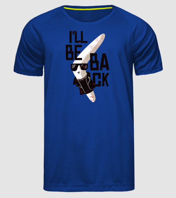 'Boomerang - Mă voi întoarce - I''ll be back' model albastru regal pe tricou