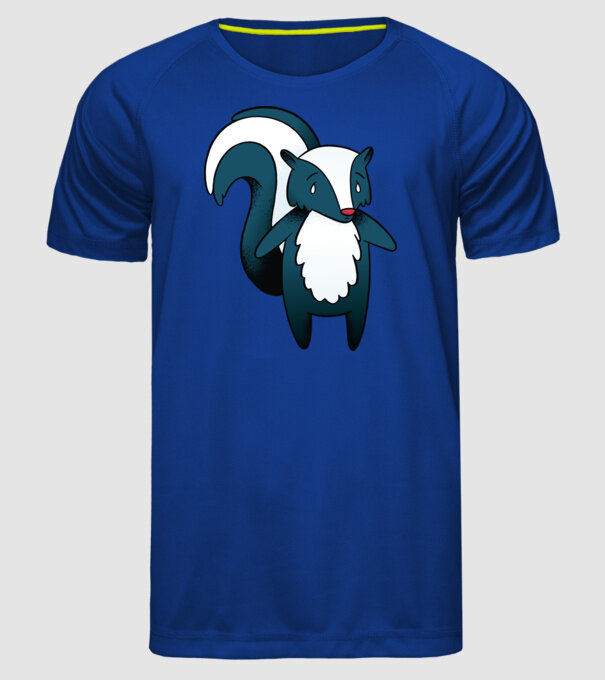 Bursuc puturos model albastru regal pe tricou