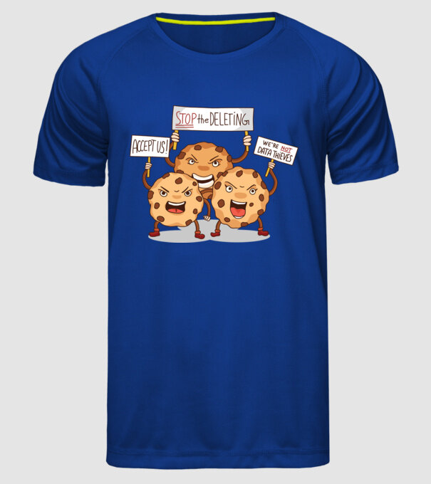 Protest Cookie model albastru regal pe tricou
