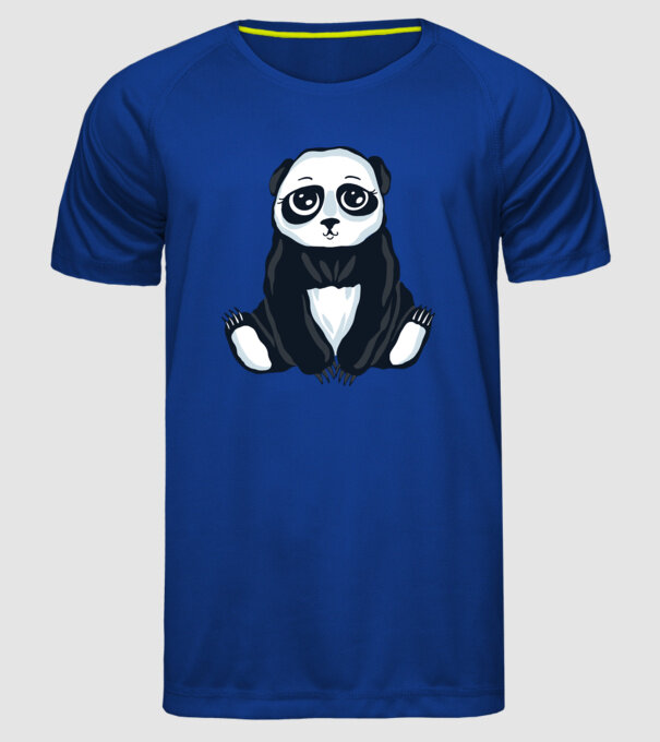 Panda drăguț model albastru regal pe tricou