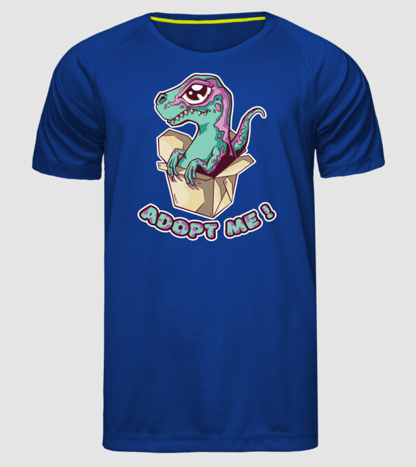 Raptor drăguț model albastru regal pe tricou