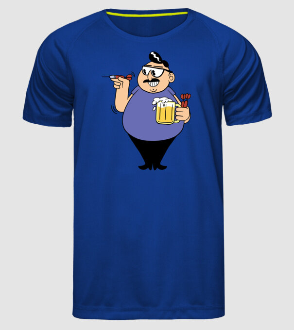Jucător de darts model albastru regal pe tricou