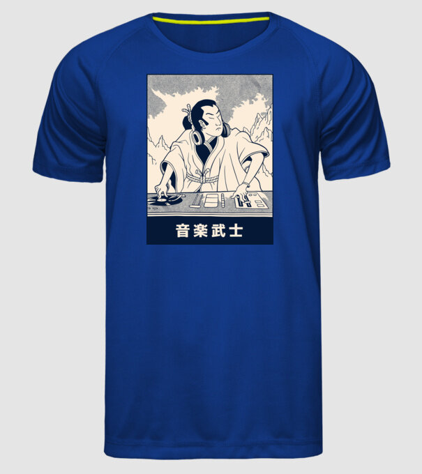 DJ Samurai model albastru regal pe tricou