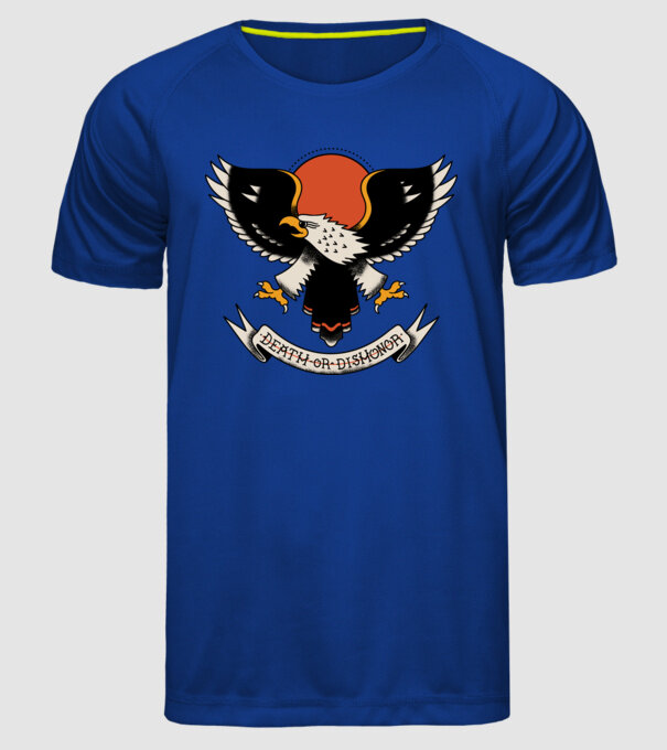 Eagle Tatuaj model albastru regal pe tricou