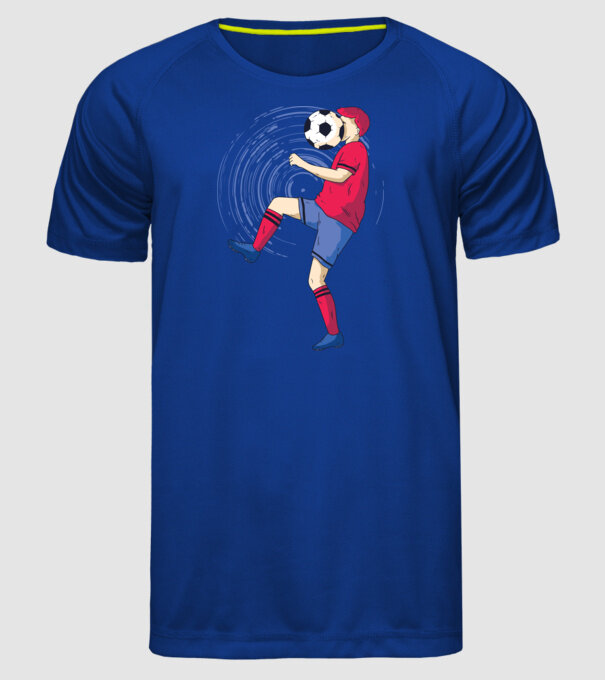 Fotbalist model albastru regal pe tricou