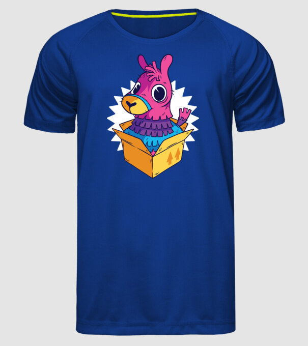 Fortnite Llama model albastru regal pe tricou