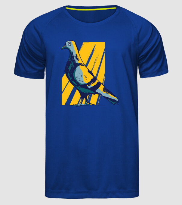 Porumbel model albastru regal pe tricou