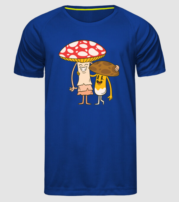 Familie Ciuperci model albastru regal pe tricou
