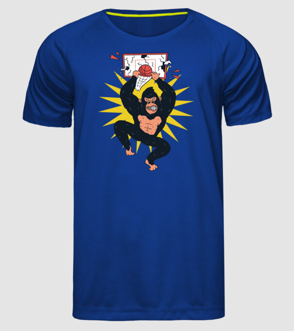 Gorilă baschet model albastru regal pe tricou