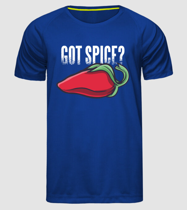 Got Spice ardei model albastru regal pe tricou