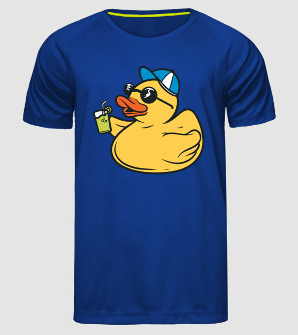 rățușcă de cauciuc Vacanță model albastru regal pe tricou