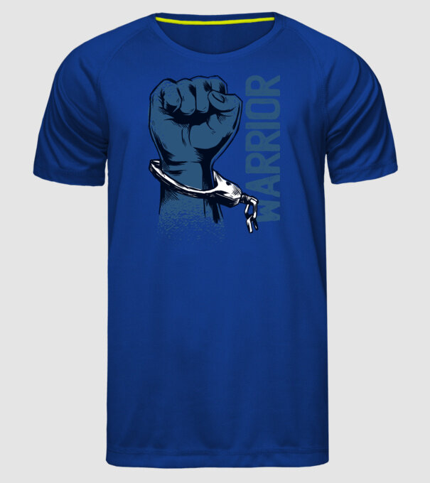 Pumn războinic model albastru regal pe tricou