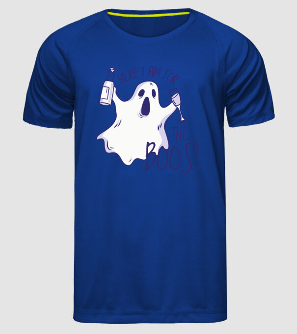 Here I am for the Boos model albastru regal pe tricou