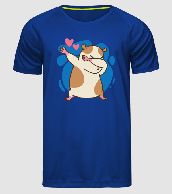 Hamster DAB model albastru regal pe tricou