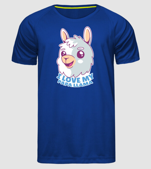 I Love My Papa Llama tricou drăguț cu lamă pentru bunicul model albastru regal pe tricou